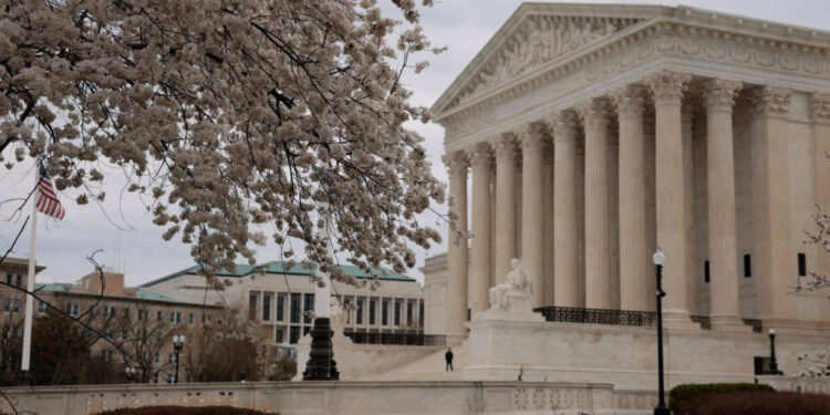 The U.S. Supreme Court as justices are expected to issue orders in pending appeals in Washington, D.C.