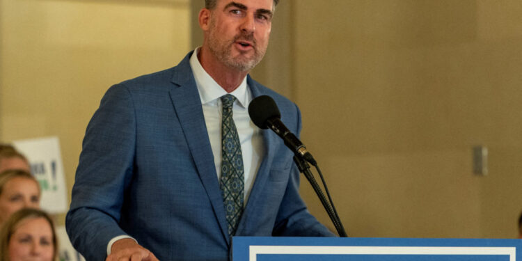 FILE PHOTO: Oklahoma Governor Kevin Stitt is seen in Oklahoma City