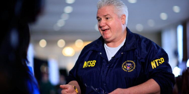 Aftermath of American Eagle flight 5342 crash in the Potomac River near Ronald Reagan Washington National Airport