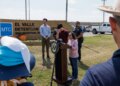 U.S. Rep. Monica De La Cruz speaks at a press conference shortly after Antonio G·mez-CuÈllarís release from the El Valle Detention Facility in Raymondville on March 9, 2026. G·mez-CuÈllar, a member of a nationally recognized mariachi band, and his family were detained by ICE last month.
