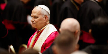 Pope Leo XIV presides over a Prayer Vigil and Rosary for Peace, in Saint Peter's Basilica at the Vatican
