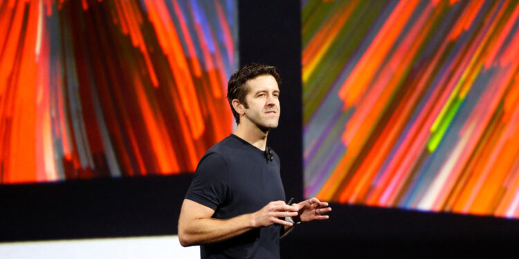 FILE PHOTO: John Ternus speaks during Apple's annual developer conference in San Jose