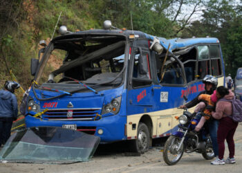 Aftermath of a deadly explosives attack in Colombia