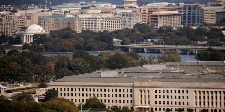 FILE PHOTO: The Pentagon building is seen in Arlington, Virginia, U.S.