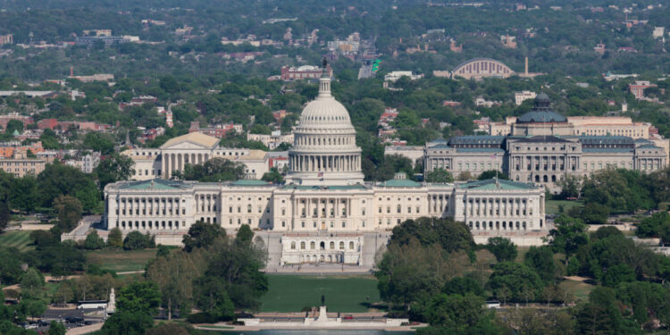 FILE PHOTO: The U.S. Capitol Building and Library of Congress in Washington