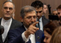 Iranian Deputy Foreign Minister Saeed Khatibzadeh speaks to reporters as he attends Antalya Diplomacy Forum in Antalya