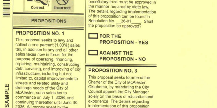 Sample ballot McAlester April 7.png