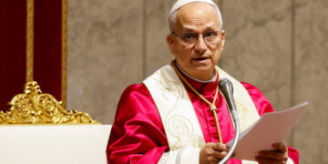 Pope Leo XIV presides over a Prayer Vigil and Rosary for Peace, in Saint Peter's Basilica at the Vatican