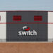 The Switch logo is pictured on a data center in Las Vegas