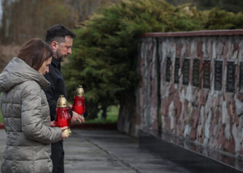 Ukraine's President Zelenskiy and Moldova's President Sandu attend ceremony marking the 40th anniversary of the Chornobyl ...
