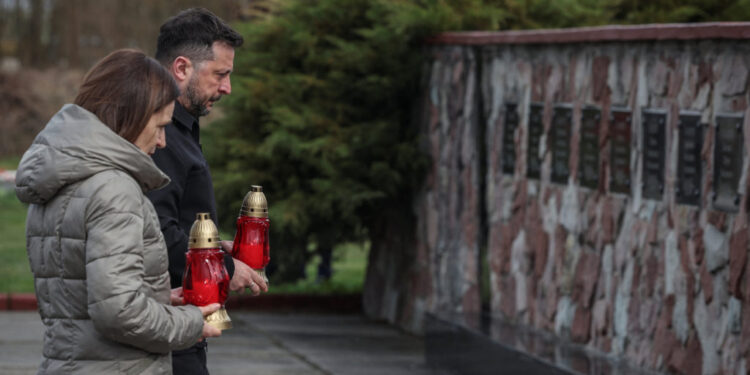 Ukraine's President Zelenskiy and Moldova's President Sandu attend ceremony marking the 40th anniversary of the Chornobyl ...