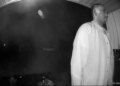a man seen on door camera outside home