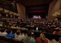 Mike Pence, 48th Vice President of the United States speaks during Texas A&M University’s Civil Discourse Symposium at the Rudder Auditorium in College Station, Texas on Monday April 20, 2026.