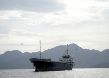 FILE PHOTO: A vessel in the Strait of Hormuz, off the coast of Oman’s Musandam province