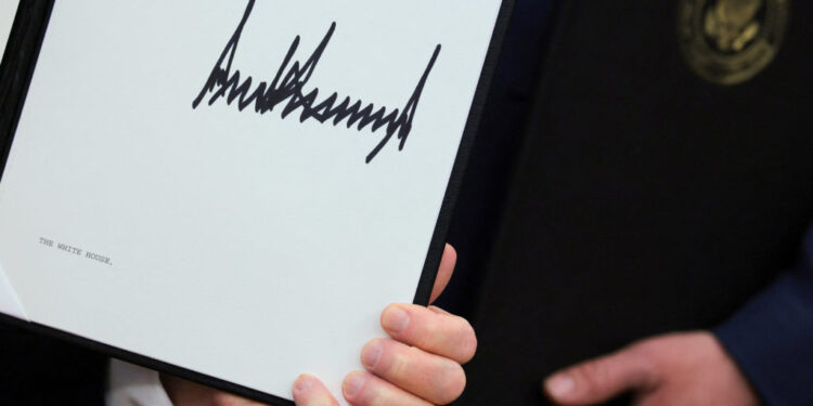 U.S. President Donald Trump in the Oval Office at the White House in Washington