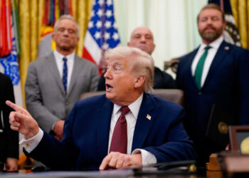U.S. President Donald Trump in the Oval Office of the White House in Washington