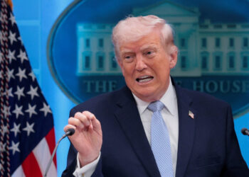 U.S. President Trump holds a press conference in the briefing room at the White House