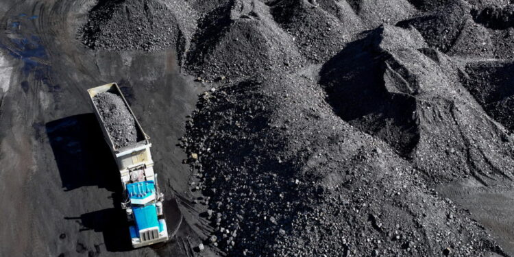 Coal transport along the Kanawha river in West Virginia