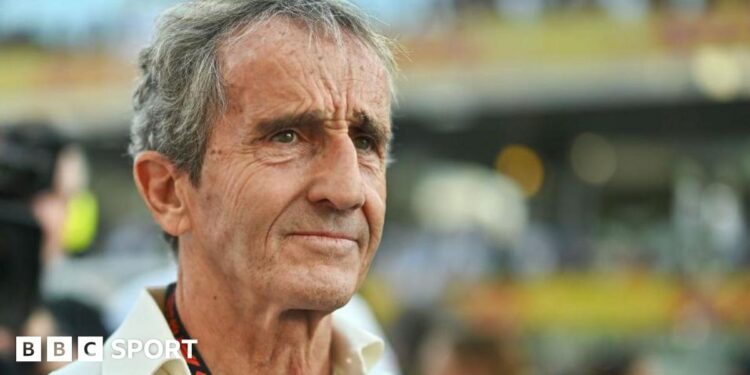 Alain Prost pictured at the Abu Dhabi Grand Prix in December 2024