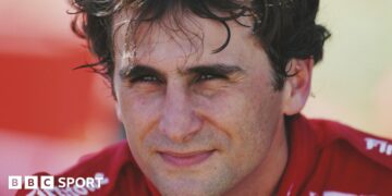 Alex Zanardi pictured in a driver's racing suit