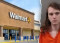 Split image of Aaron Bynum and Walmart location