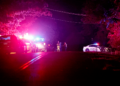 Police block off streets after a shooting