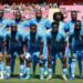 The DR Congo team pose for a photo before a game