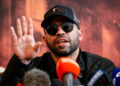 Former national chairman of the Proud Boys Enrique Tarrio talks to the media in Miami