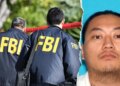 split image of Camron Lee and FBI agents