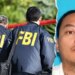 split image of Camron Lee and FBI agents