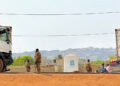 FILE PHOTO: Malian soldiers stand near a truck during a patrol following the attack on Mali's main military base Kati, out...