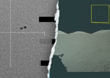 Split screen showing alleged unidentified aerial phenomena in the sky