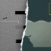 Split screen showing alleged unidentified aerial phenomena in the sky