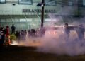 Rioters clashed with police at an ICE facility in Newark, NJ.
