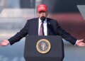 President Donald Trump speaks at the Port of Corpus Christi on Friday, February. 27, 2026.