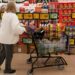 Food shoppers browse the aisles for groceries ahead of the Thanksgiving Day holiday in Redmond