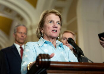 Senate leaders hold a press conference following their weekly policy lunches lunch on Capitol Hill in Washington, D.C.