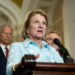 Senate leaders hold a press conference following their weekly policy lunches lunch on Capitol Hill in Washington, D.C.