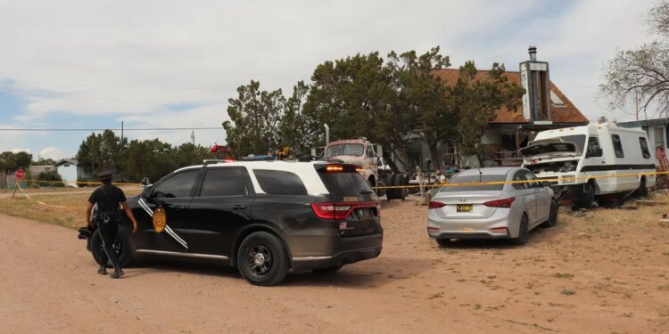 New Mexico State Police respond to home in Mountainair, N.M.