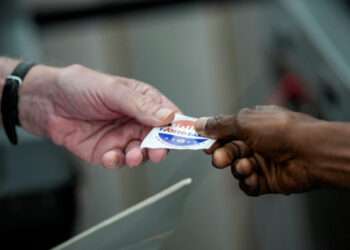 FILE PHOTO: Early voting during primary election in Brooklyn, New York
