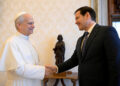 FILE PHOTO: Pope Leo XIV meets U.S Vice President JD Vance and U.S. Secretary of State Rubio at the Vatican
