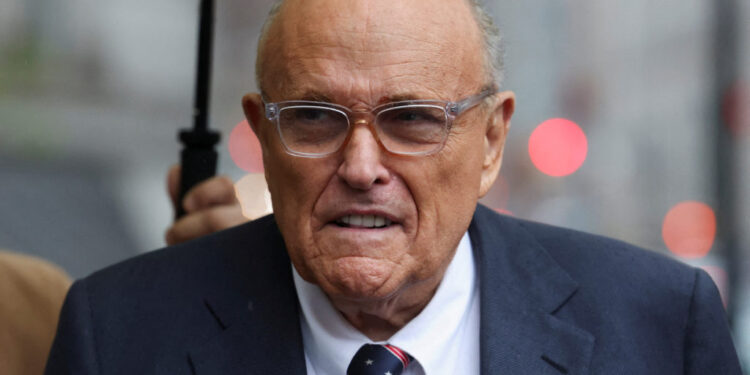 FILE PHOTO: Former Trump lawyer and former New York City Mayor Giuliani arrives at U.S. Federal court, in New York