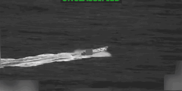 A military strike targeted a suspected narco-trafficking vessel