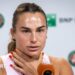 Aryna Sabalenka speaks to the media at the 2026 French Open