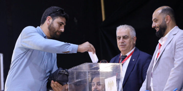 Vote to select candidates for the new Syrian Parliament since Bashar al-Assad's government was toppled, in Hasakah