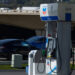 Gasoline pumps near the highway in Calfiornian