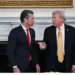 A video of Pete Hegseth following Donald Trump while allegedly wearing his gifted designer shoes goes viral. (Photo: Matt McClain/The Washington Post via Getty Image)