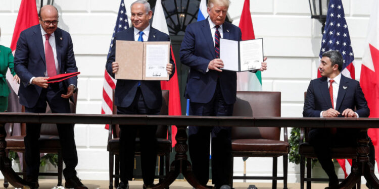 FILE PHOTO: U.S. President Trump hosts leaders for Abraham Accords signing ceremony at the White House in Washington