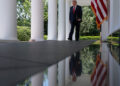 U.S. President Donald Trump attends a Mother’s Day reception for Gold Star mothers in the Rose Garden at the White House i...