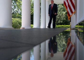 U.S. President Donald Trump attends a Mother’s Day reception for Gold Star mothers in the Rose Garden at the White House i...